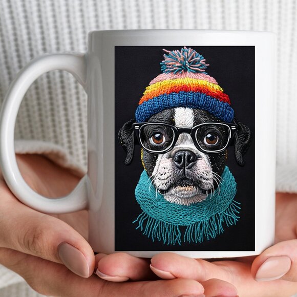Boston Terrier 11 oz Mug You can add name to personalize - Picture 1 of 1